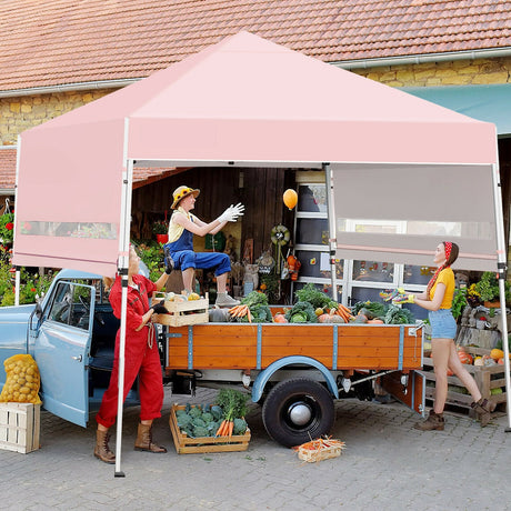 Carpa plegable de 17 x 10 pies con toldo instantáneo ajustable