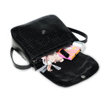 Bandolera Diva Black Croco