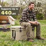 45 Quart Portable Hard Cooler Insulated Ice Chest Keeps Cool for up to 6 Days