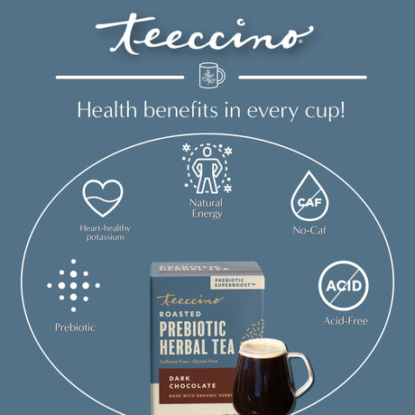 Té de Hierbas Prebiótico SuperBoost de Chocolate Negro