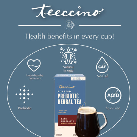 Té de Hierbas Prebiótico SuperBoost de Chocolate Negro