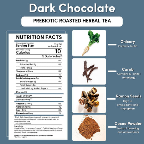 Té de Hierbas Prebiótico SuperBoost de Chocolate Negro