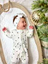 Pijama acanalado de bambú con cremallera Tiny Trees