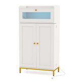 Armario de cocina, despensa, mueble de almacenamiento de alimentos independiente, blanco