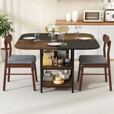 Mesa de comedor moderna cuadrada de 47.5 pulgadas con tablero de colores mezclados