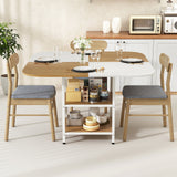 Mesa de comedor moderna cuadrada de 47.5 pulgadas con tablero de colores mezclados