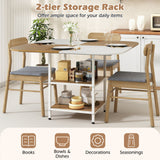 Mesa de comedor moderna cuadrada de 47.5 pulgadas con tablero de colores mezclados