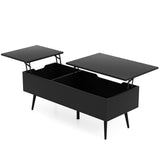Mesa de centro elevable de 47 pulgadas con 2 compartimentos ocultos