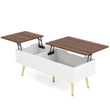 Mesa de centro elevable de 47 pulgadas con 2 compartimentos ocultos
