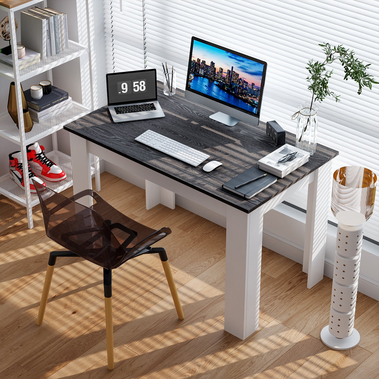 Mesa de comedor de 47 pulgadas para cocina y comedor