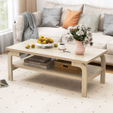Mesa de centro rectangular decorativa de 47 pulgadas para sala de estar