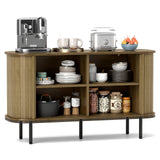 Aparador Buffet de 47 Pulgadas con Estantes Ajustables para Cocina, Comedor, Sala de Estar, Recibidor - Roble