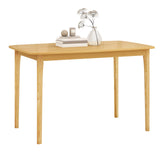 Mesa de comedor de madera maciza de 48 pulgadas con patas de apoyo de madera de caucho para cocina comedor