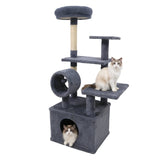 48 Inches Tall Cat Tree Multi-Level Kitten Tower with Large Condo Padded Top Perch