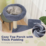 48 Inches Tall Cat Tree Multi-Level Kitten Tower with Large Condo Padded Top Perch