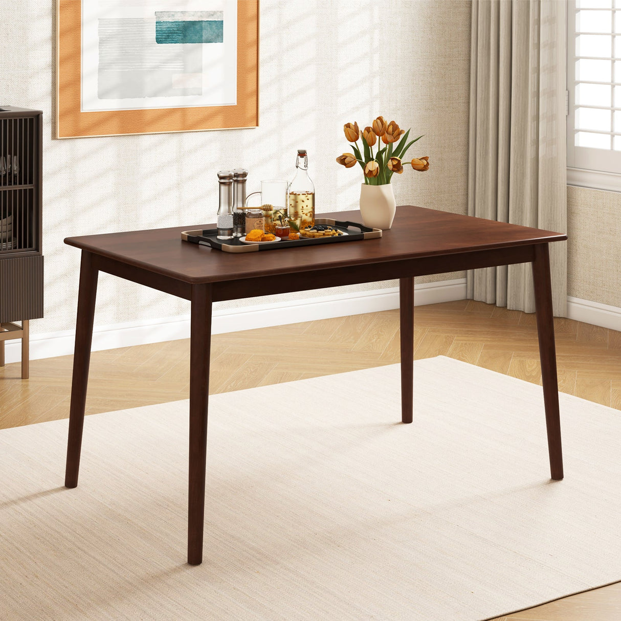 Mesa de comedor de madera de 48 pulgadas para 4 personas
