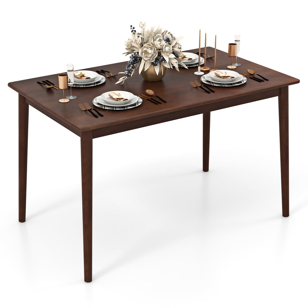 Mesa de comedor de madera de 48 pulgadas para 4 personas