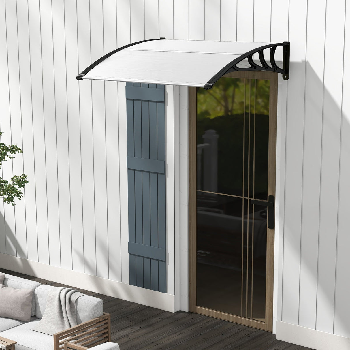 Toldo para ventana de puerta delantera de exterior de 48 x 40 pulgadas