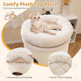 Cueva Elevada para Gatos de 49 Pulgadas, Casa para Gatos de 4 Niveles para Múltiples Gatos - Beige
