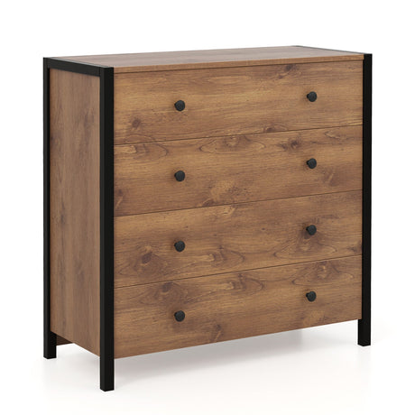 Cómoda de 4 cajones de madera moderna para dormitorio o sala de estar