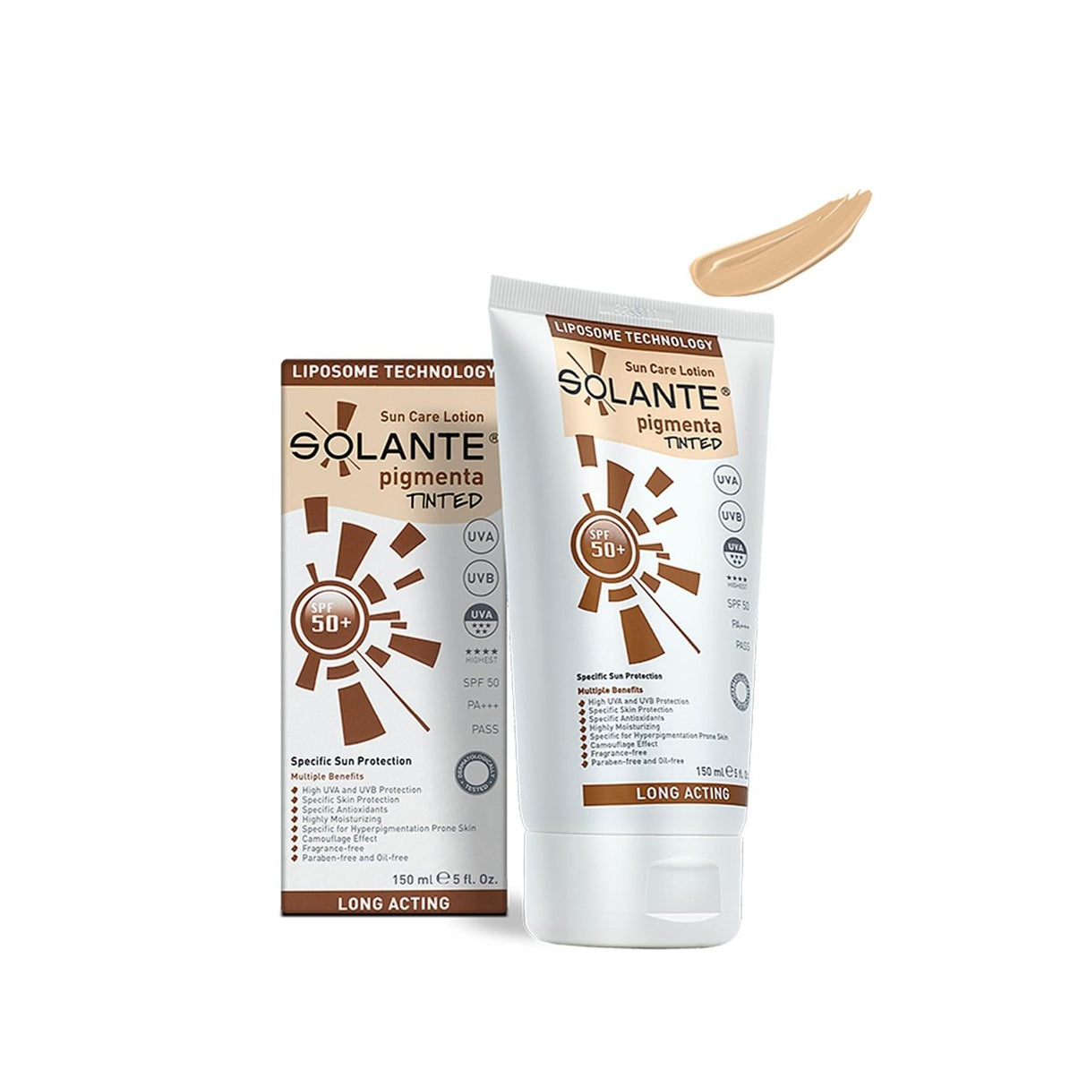 Solante Pigmenta Tinted Sunscreen Lotion SPF 50+ (150ml) - Even Skin Tone, Protect from Hyperpigmentation & Sun Damage
