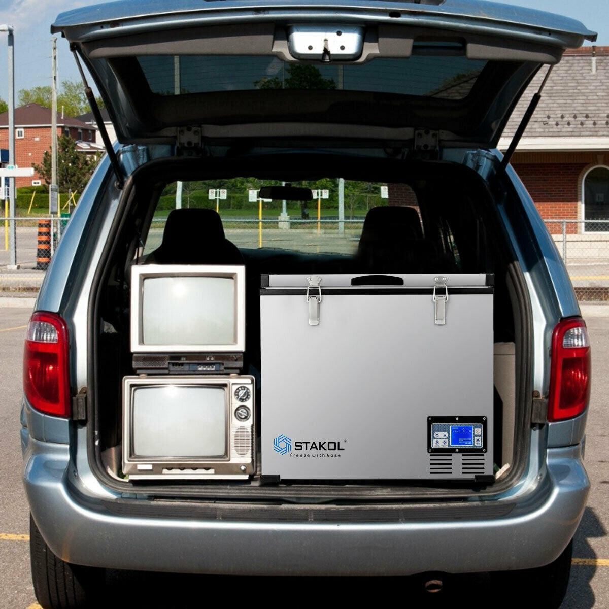 Nevera portátil eléctrica para coche con compresor de 60 litros para camping