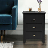 Nightstand End Beside Table Drawers Modern Storage Bedroom Furniture