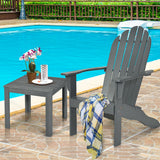 Silla Adirondack de exterior de madera de acacia con diseño ergonómico