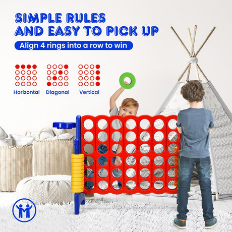 Juego Gigante 4 en raya de 2.5 pies - Verde