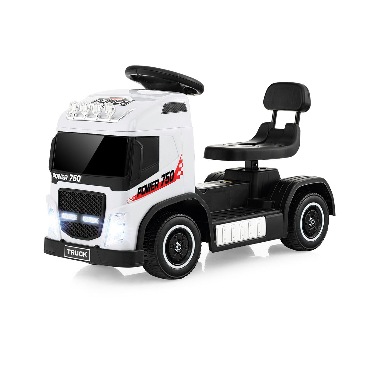 Camión montable eléctrico de 6V para niños con asiento de altura ajustable