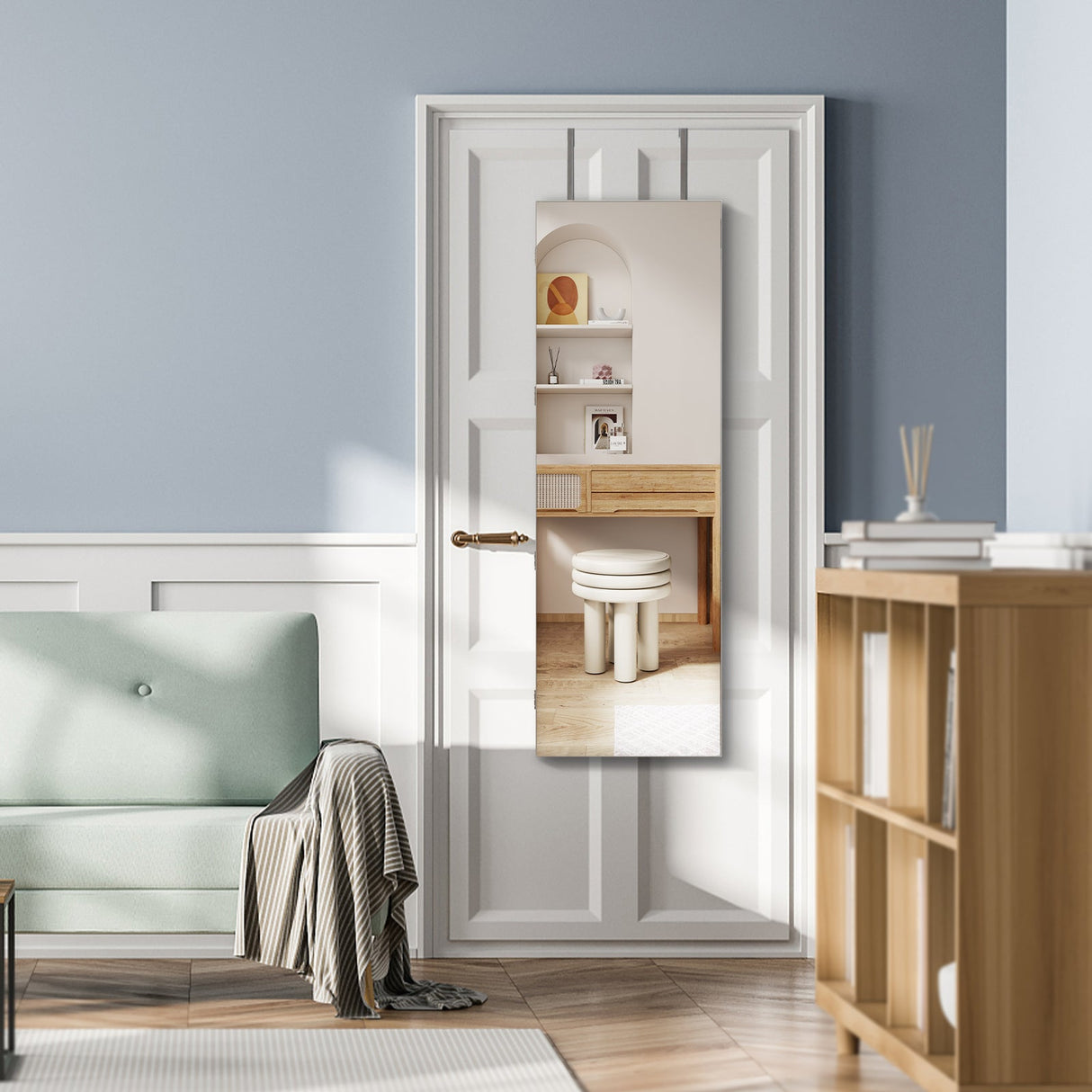 Joyero de pared con luces de 3 colores