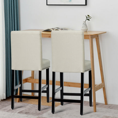 Sillas de cocina de 25 pulgadas con patas de madera de caucho
