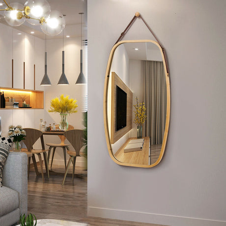 Espejo de pared rectangular moderno con marco de 30 pulgadas