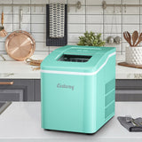 Máquina portátil para hacer hielo de encimera con cuchara - Verde