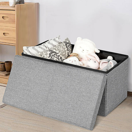 Puf otomano plegable de 30 pulgadas con tapa elevable