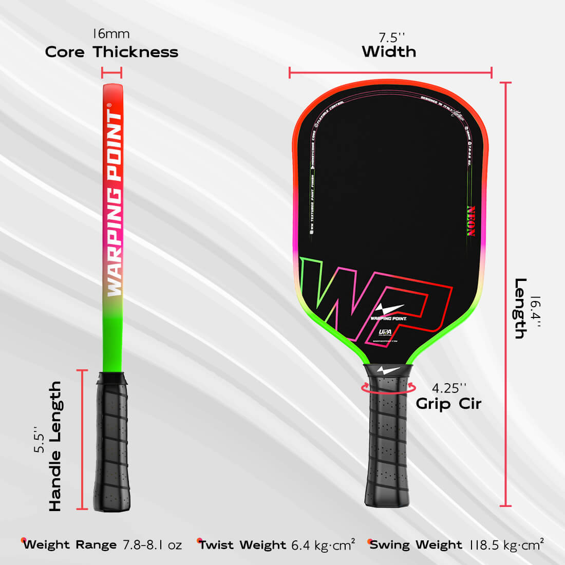 Pala de Pickleball Neón - Gen 3