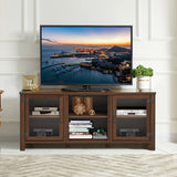 Mueble para TV y centro de entretenimiento para televisores de hasta 65 pulgadas con gabinetes de almacenamiento