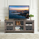 Mueble para TV y centro de entretenimiento para televisores de hasta 65 pulgadas con gabinetes de almacenamiento