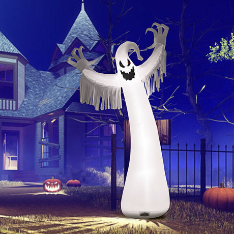Fantasma espeluznante inflable de Halloween de 12 pies con soplador y luces LED