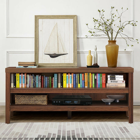 Mueble de TV de 3 niveles con estantes de almacenamiento para televisores de hasta 45 pulgadas
