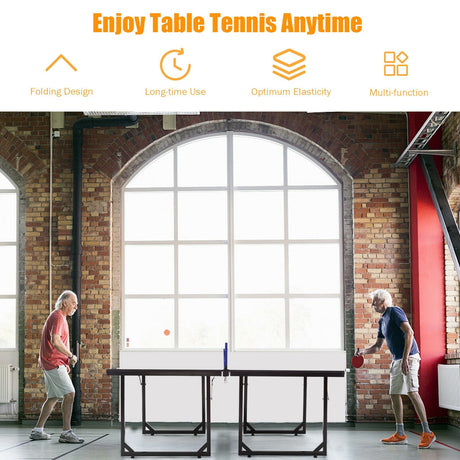 Mesa de ping-pong compacta, plegable, multiusos, de tamaño mediano y extraíble