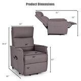 Sillón reclinable de masaje con elevación eléctrica para personas mayores con cojín acolchado grueso