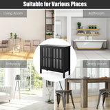 Glass Door Sideboard Console Storage Buffet Cabinet