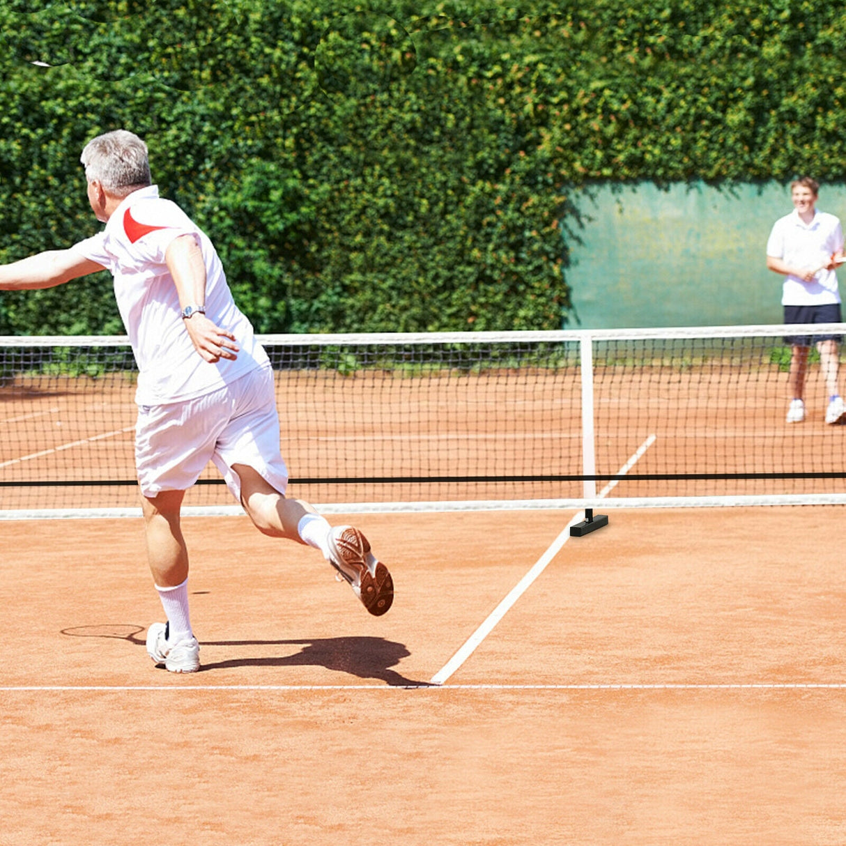 Sistema de red de pickleball portátil de 22 pies con bolsa de transporte para juegos interiores y exteriores
