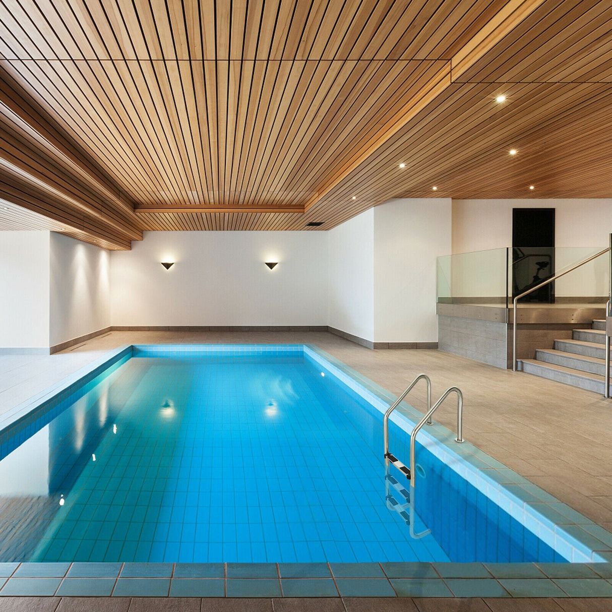 Escalera de Acero Inoxidable para Piscina de 3 Peldaños Antideslizantes