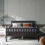 Cama Plataforma de Madera Tamaño Completo con Cabecera