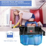 Aspiradora en seco y húmedo de 18 V, 2.7 galones, 4 HP de potencia máxima, inalámbrica, con batería de 2.0 Ah - Azul