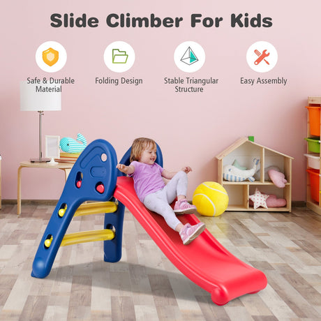 Tobogán plegable de plástico para 2 niños
