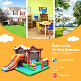 Castillo hinchable inflable con tobogán y escalador para niños sin soplador