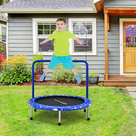 Mini trampolín para niños de 36 pulgadas con barandilla totalmente cubierta